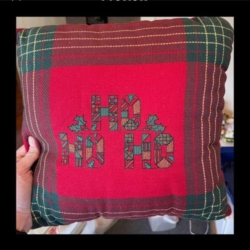 Christmas Needlepoint pillow